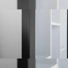 VCM Serry Wandregal 66 x 66 x 14 cm Schwarz und Weiß