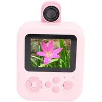 Sofortbildkamera, 1080P Sofortbildkamera mit 2,4 Zoll IPS Bildschirm, Stilvolle Süße Selfie Sofortbildkamera für Kinder Im Alter von 3 4 5 6 7 8 9 10 11 12 Jahren (Rosa)