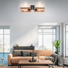 just light. Just Light 2-flg. rechteckig Holz schwarz