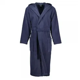 CAWÖ Home Bademäntel Herren Kapuze Uni 829 blau XL