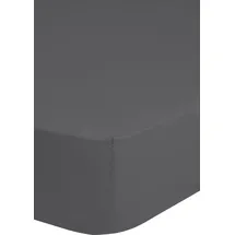 HIP Spannbettlaken Satin 160 x 200 cm dunkelgrau