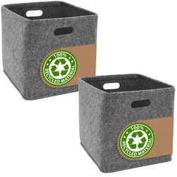 2er Set Filz Aufbewahrungsbox 33x33x33 - Kompatibel mit IKEA Kallax - Regal Box