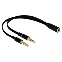 DeLock - Headsetadapter - 4-poliger Mini-Stecker weiblich zu mini-phone