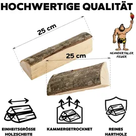 neandertaler feuer Brennholz Buchenholz Kaminholz Grillholz Hartholz Buche Feuerholz Holz für Kamin 10 kg