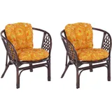 Home Affaire Rattanstuhl »Rattansessel«, im 2er-Set aus Rattan und passenden Kissenauflagen, Breite 66 cm