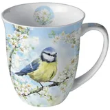 Ambiente Home Tasse 0,4 l Blau/Weiß/Gelb