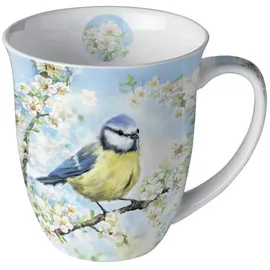 Ambiente Home Tasse 0,4 l Blau/Weiß/Gelb