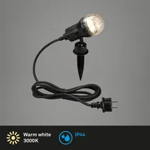 Brilo led Außenleuchte schwenkbar 1xGU10 IP44 3 w schwarz Kunststoff ner
