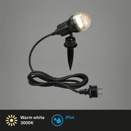 Brilo led Außenleuchte schwenkbar 1xGU10 IP44 3 w schwarz Kunststoff ner