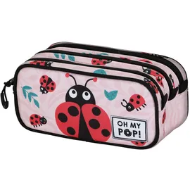 Oh My Pop! Ladybug-Fan Trick-Federmäppchen 2.2, Rosa, 23 x 11 cm