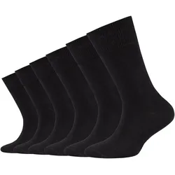 Socken CAMANO "ca-soft", Kinder, Gr. 23-26, schwarz, Baumwolle, Elasthan, Polyamid, unifarben, normal, Socken, mit Komfortbund und gepolsterten Zehen-/Fersenbereich