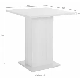 massivline&more Eckbankgruppe MASSIVLINE & MORE "Anna 2", braun (holzwerkstoff mit farbe weiß, lotos 5093 dunkelbraun, dunkelbraun, weiß), Kunstleder, Eckbank Anna 130cm x 130cm,Säulentisch Anna 68cm x 68cm,2 x Stühle Anna,Weiß dekor,Lotos 5093 dunkelbraun,