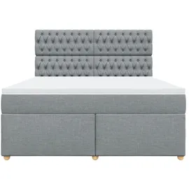 vidaXL Boxspringbett 180 x 200 cm Hellgrau