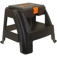 Mojawo Tragbarer Fußhocker Fußtritt Sitzhocker Hocker mit Staufach H43cm