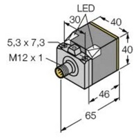 Turck Induktiver Sensor bündig PNP, Schließer BI20U-CK40-AP6X2-H1141