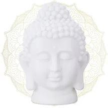 Relaxdays Buddha Kopf, weiß