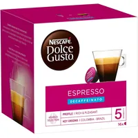 Nescafe Dolce Gusto Espresso Entkoffeinierte Kaffeekapseln 16 Kapseln, 16 Tassen