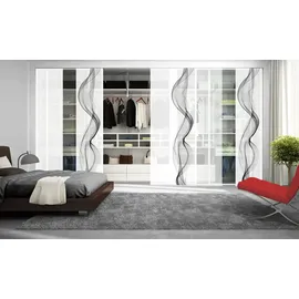 Home fashion 87065-703 Schiebevorhang Digitaldruck Edmonton, Dekostoff Seidenoptik, 245 x 60 cm,