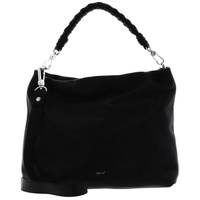 ABRO Leather Dalia Hobo Bag Poppy Black / Nickel