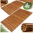 DEUBA Deuba® 2X Badematte Holz FSC®-zertifiziertes Akazienholz rutschfest Badvorleger Duschmatte Holzduschmatte Badezimmerteppich Dusch Vorleger Stabmuster