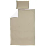 Meyco Uni Bettbezug Taupe / Offwhite 140 x 200 / 220 cm), - Beige
