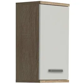 alasans Wandhängender Badezimmerschrank VENOM weiß/Sonoma-Eiche / Weiß/Braun