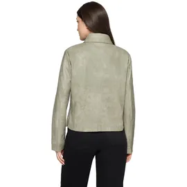 Amber & June Kunstleder-Jacke mit Kragen", in Leder-Optik, Hellgruen, 38
