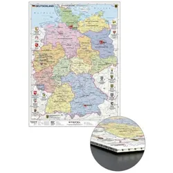 STIEFEL eurocart Wabenplatte »Deutschland mit Wappen« 56 x 76 cm