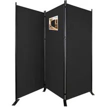 VOUNOT VOUNOT® Paravent Raumteiler 3 Teilig Freistehend Stoff Trennwand Klappbar Sichtschutz Stellwand für Balkon Wohnzimmer Schlafzimmer und Büro 262 x 30 x 173 cm Anthrazit