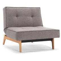 Innovation Living Sessel Splitback Strukturstoff 90 x 79 x 95 cm Grau mit verstellbarer Rückenlehne