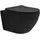ECD Germany LuxeBath Hänge-WC mit WC-Sitz Schwarz matt