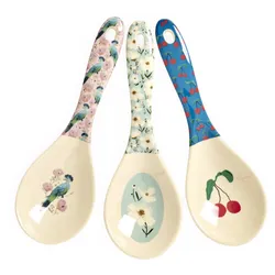RICE Melamin Salatlöffel Show Your True Colors 3er-Set, diverse Farben
