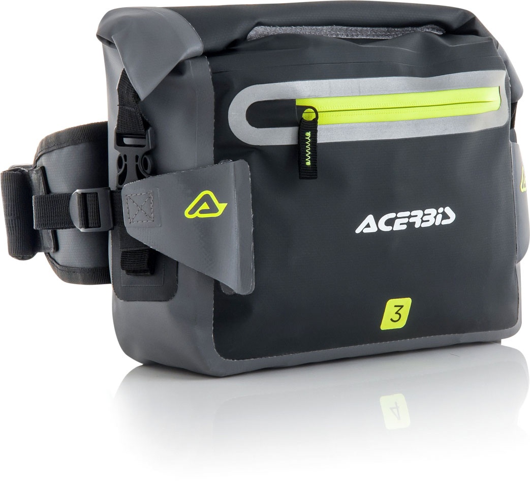 Acerbis No Water 3L, Hüfttasche wasserdicht - Schwarz/Grau/Neon-Gelb - 3 l