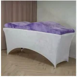 STM Company Massageliege Wellen-Matratze (Curved Lash Topper) mit Memory Schaum (180x60 cm / 190x70 cm, Mit Veloursbezug), ohne Kosmetikliege, ideal für Wimpernverlängerungen, PMU lila 190x70 cm