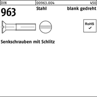 Industrial Quality Supplies DIN 963/ISO 2009 Senkkopfschraube M1,6x4 Stahl