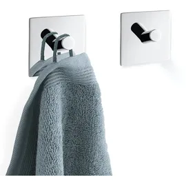 Zack DUPLO Handtuchhaken Edelstahl Silber/Weiß 40331