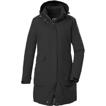 KILLTEC Damen Parka/Mantel wasserdicht mit abzippbarer Kapuze Damen, Funktionsparka, schwarz, 40, 43284-000