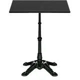 Blumfeldt Patras Bistro-Tisch Marmortischplatte 60 x 60cm Gusseiserner Standfuß Schwarz