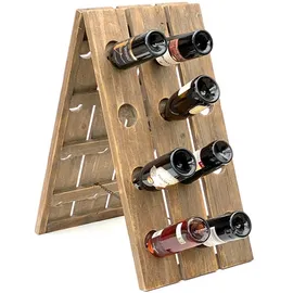 DanDiBo Ambiente Rüttelbrett Weinregal 24 Flaschen 96171  Natur Vintage dunkel