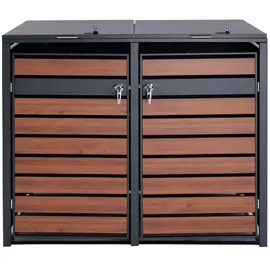 Proregal Mülltonnenbox 117 x 132 x 80 cm braun