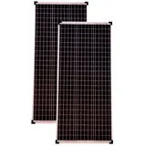 Solarmodule 2 Stück 100 Watt Mono 36V Solarpanel Solarzelle 1130x505x30 93098 Photovoltaik