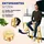 CASARIA CASARIA® 4er Set Holz Akazie Outdoor 75cm Sitzhöhe Fußstütze 150kg Belastbarkeit Massiv Rund Rustikal Garten Küche Bar Stuhl Hocker Braun