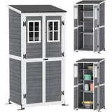 Outsunny Geräteschrank 0,55 x 1,1 x 1,17 m natur