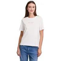 Cartoon Printshirt mit Rundhalsausschnitt in Patch Cream/Silver | Gr.: