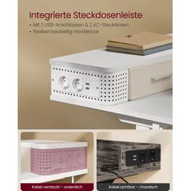 VASAGLE Schreibtisch höhenverstellbar elektrisch, mit Monitorständer, USB-Anschluss