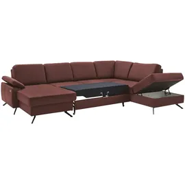 meinSofa Wohnlandschaft Leder lila