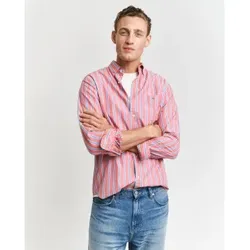 Gant für Herren. 3250011 Klassisch gestreiftes Popeline-Hemd Regular Fit rosa (S), Lässig, Baumwolle, Langarm