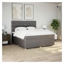 vidaXL Boxspringbett 180 x 200 cm Taupe