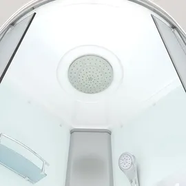 AcquaVapore D10-10M0 Fertigdusche 90 x 90 cm rechts Weiß Sicherheitsglas ESG