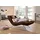 W.Schillig Relaxliege daily dreams Leder 75 x 91 x 170 cm braun mit Kissen